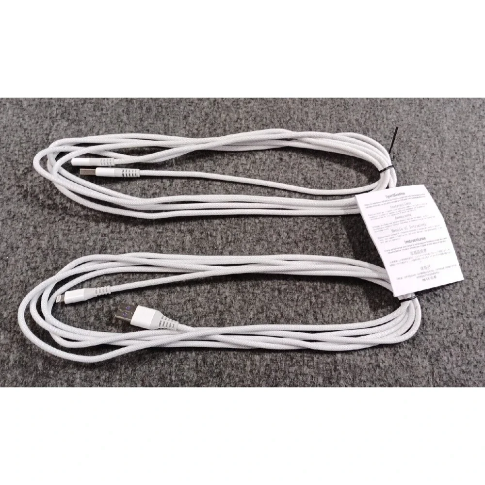 10FT Long USB Cable For iPhone 5 6 7 8 Plus X XS Max XR 11 12 Mini Set of 2